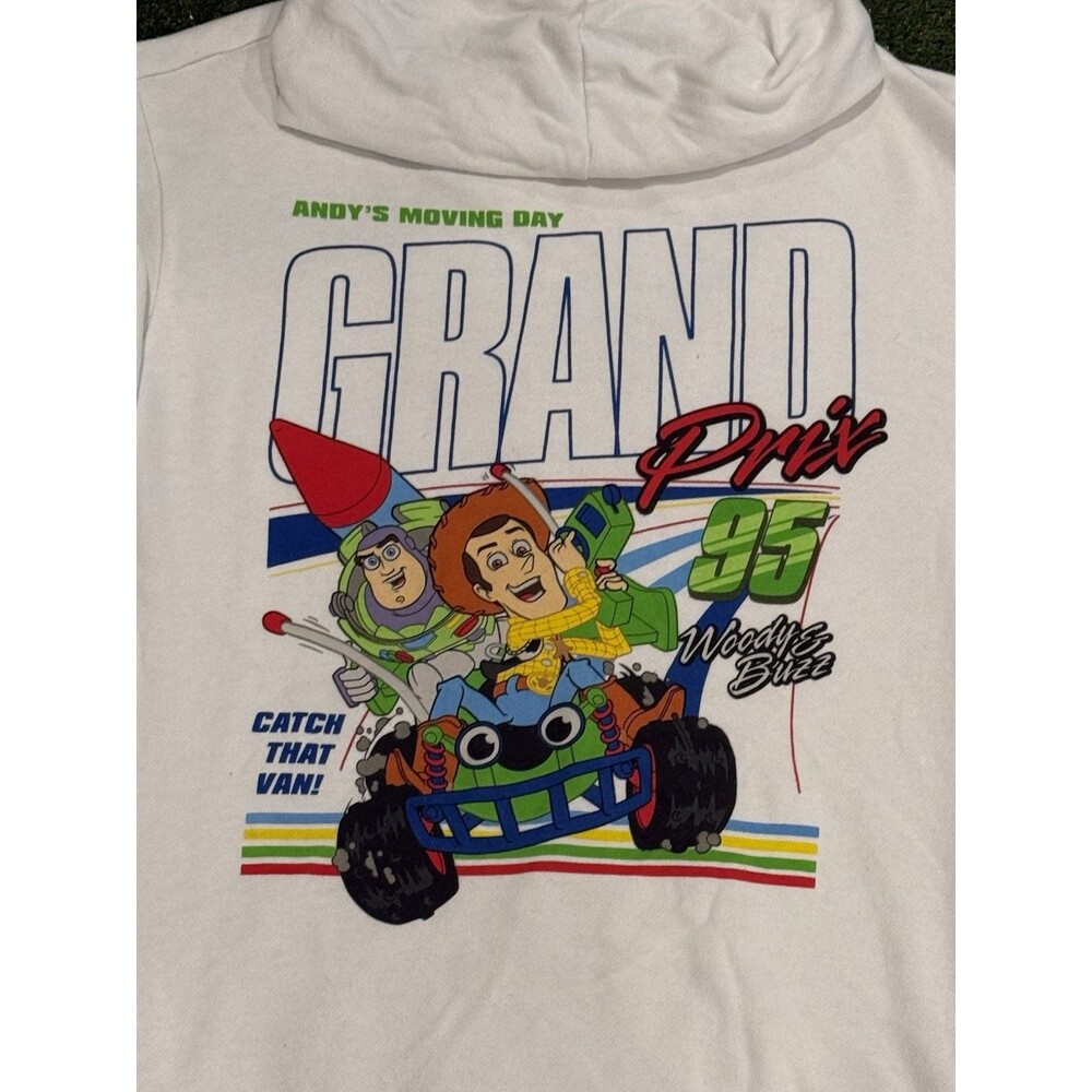 Pixar Toy Story Sweatshirt Mens Sz XL Andys Moving Day Grand Prix 95 Buzz Woody